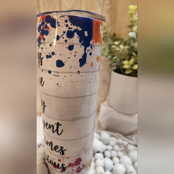 Colorful Autism Puzzle Pattern Tumbler. Hand Crafted. NIB 20oz - Picture 3 of 6